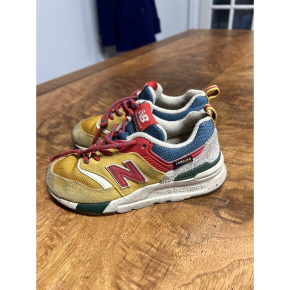 New Balance 997H x Cordura Boys 12 Youth Orange Blue Yellow Athletic Sneaker - Picture 2 of 6